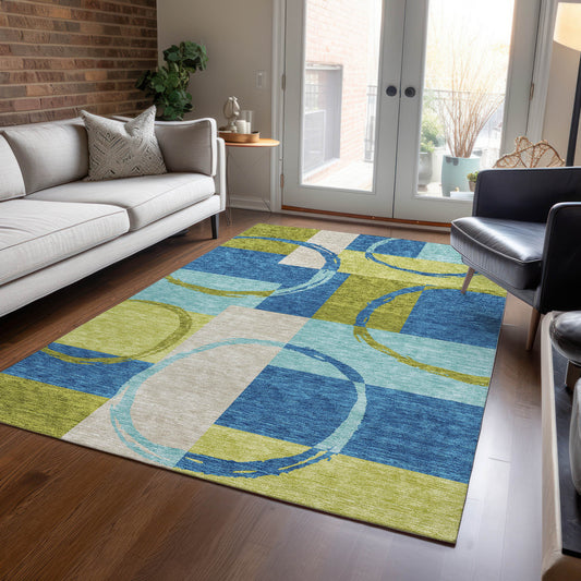 modern geometric area rug.