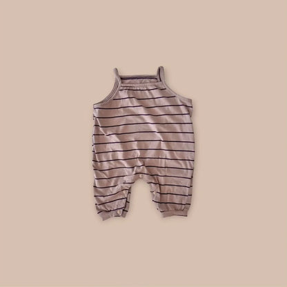 Summer Arrival Baby Unisex Simple Sleeveless Striped Rompers